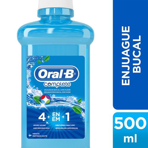 Enjuague Bucal con Flúor Oral B Complete 4 en 1 500ml