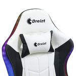 Silla-Gamer-Ergonomica-Dreizt-Shine-RGB-Series-Blanco-Luces-con-Posapies-Reclinable