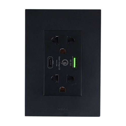 Tomacorriente Doble Universal Lt Usb+C 15W Matte Orange