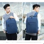Mochila-Antirrobo-Impermeable-Porta-Laptop-Con-Usb-Azul