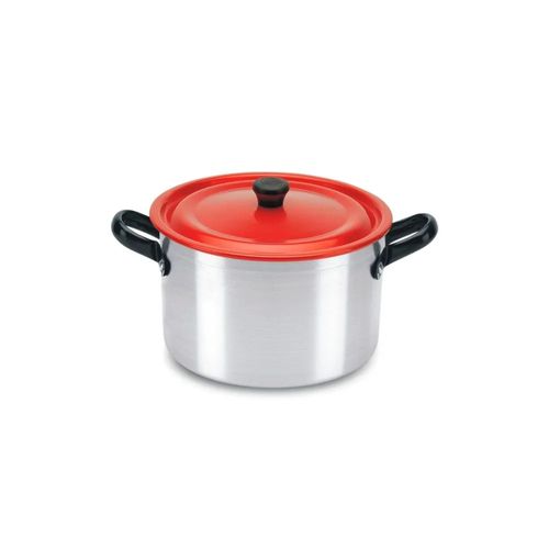 OLLA PEROL DE ALUMINIO RECORD 24 CM DE DIAMETRO CON TAPA 6.8 LT