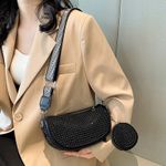 Cartera-Canguro-Riñonera-Elegante-Cuero-PU-Piedras-Negras