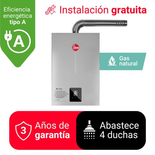 TERMA A GAS 21 L GN RHEEM TIRO FORZADO