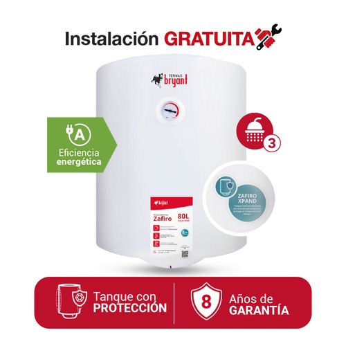 TERMA ELÉCTRICA 80L BRYANT ZAFIRO