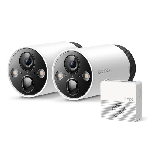 TP-Link - Cámara WiFi Tapo C420S2 (2-Pack) 2K QHD Crystal Clear View