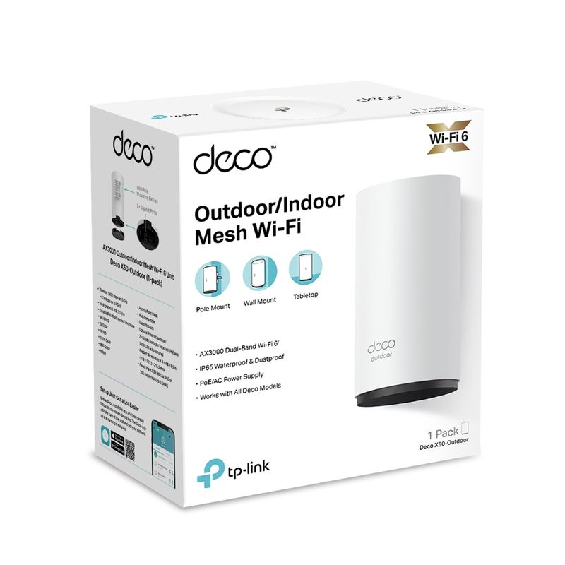 TP-Link---Sistema-Wi-Fi-Mesh-Deco-X50-Outdoor--1-Pack--AX3000