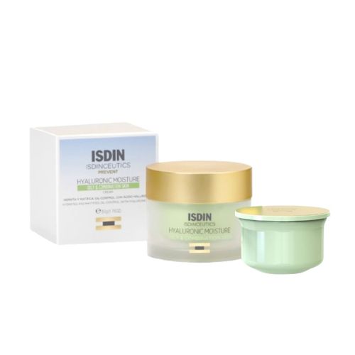 Pack Isdin Isdinceutics Hyaluronic Moisture para Piel mixta a Grasa + Refill - Crema Hidratante Con