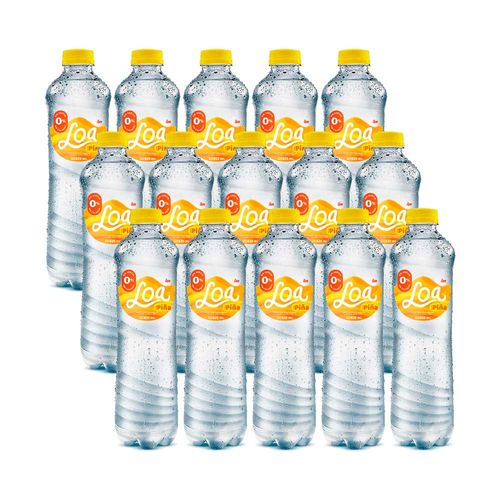 Pack Agua Ligera Saborizada LOA de Piña Paquete 16 Botella 625ml c/u