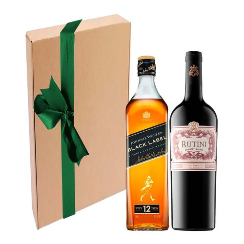 GIFT BOX WHISKY J. WALKER BLACK LABEL +VINO RUTINI CABERNET - MALBEC