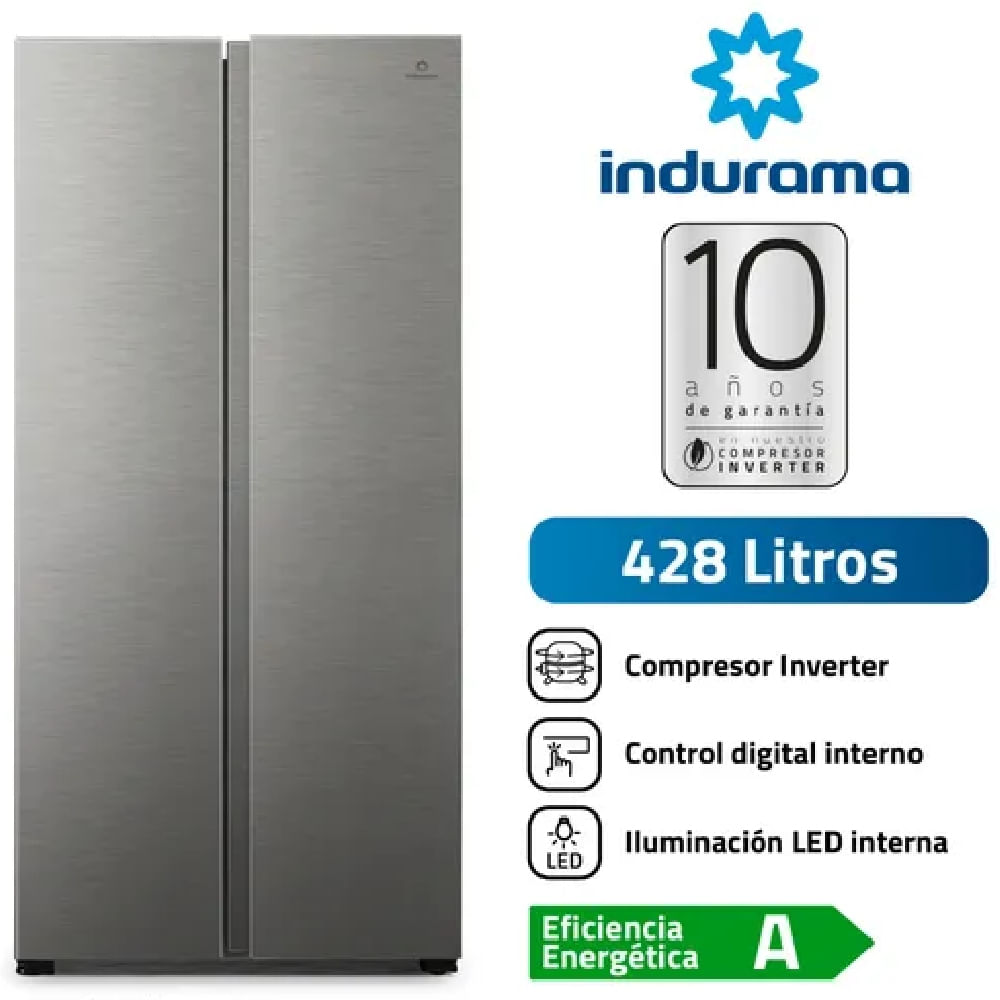 Refrigeradora No Frost Indurama RI-769 de 428L con Compresor Inverter