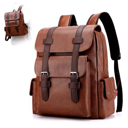 Mochila para Hombre de Cuero PU con Porta Laptop MR U57