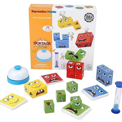Juego de Cubos de Expresiones (Con timbre y reloj de arena)  - MEGA IMPORT