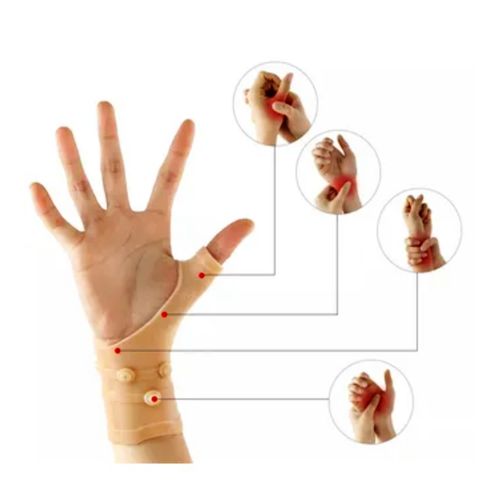 GUANTES COMPRESION magnética de pulgar Masaje de silicona