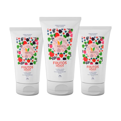 Crema de Manos Frutos Rojos 90gr Vena 3 und