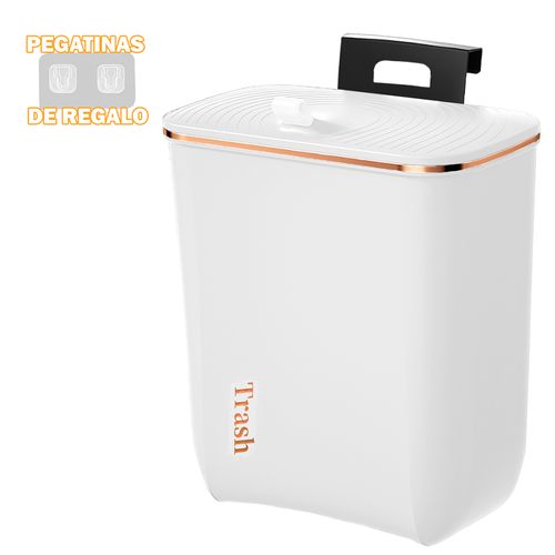 Tacho de Basura Colgante Papelera Contenedor con Tapa H01 BL