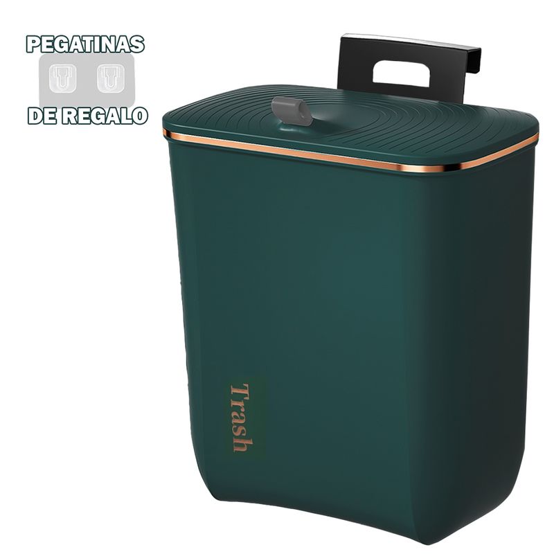 Tacho-de-Basura-Colgante-Papelera-Contenedor-con-Tapa-H01-Verde