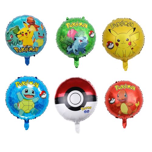Set x 6 globos metálicos Pokemon fiesta cumpleaños Pikachu (desinflado)
