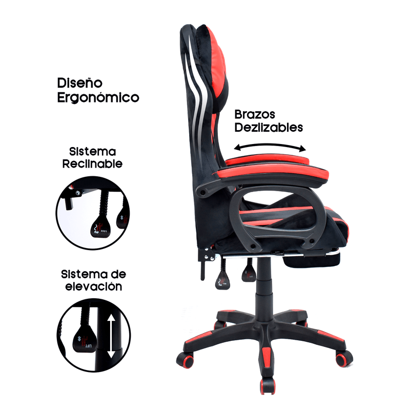Silla-Gamer-Extingtion-Sapp-Gamuza-Cuerina-Color-Rojo
