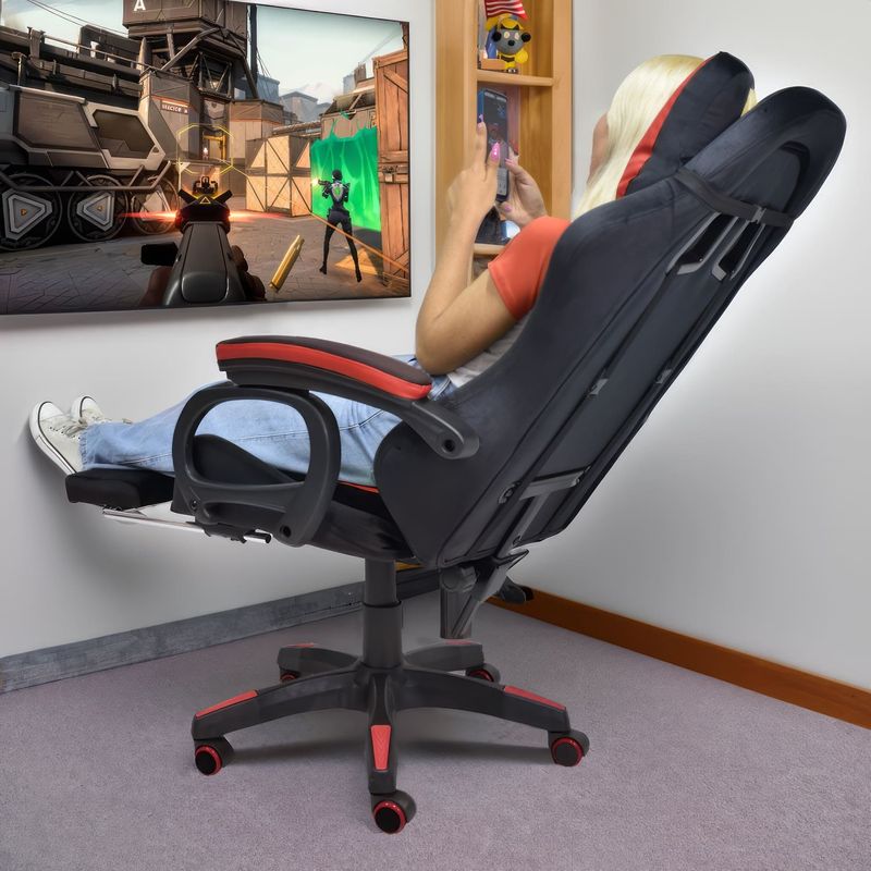 Silla-Gamer-Extingtion-Sapp-Gamuza-Cuerina-Color-Rojo