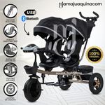 Triciclo-Doble-Asiento-«TWIN-RACE»-USB-Negro
