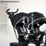 Triciclo-Doble-Asiento-«TWIN-RACE»-USB-Negro