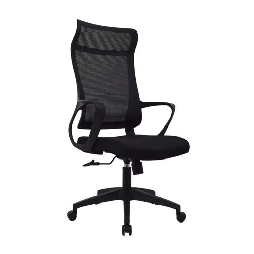 Silla de Oficina Giratorio Rigs Presidente Malla Negro Con Cabecero Ofideas