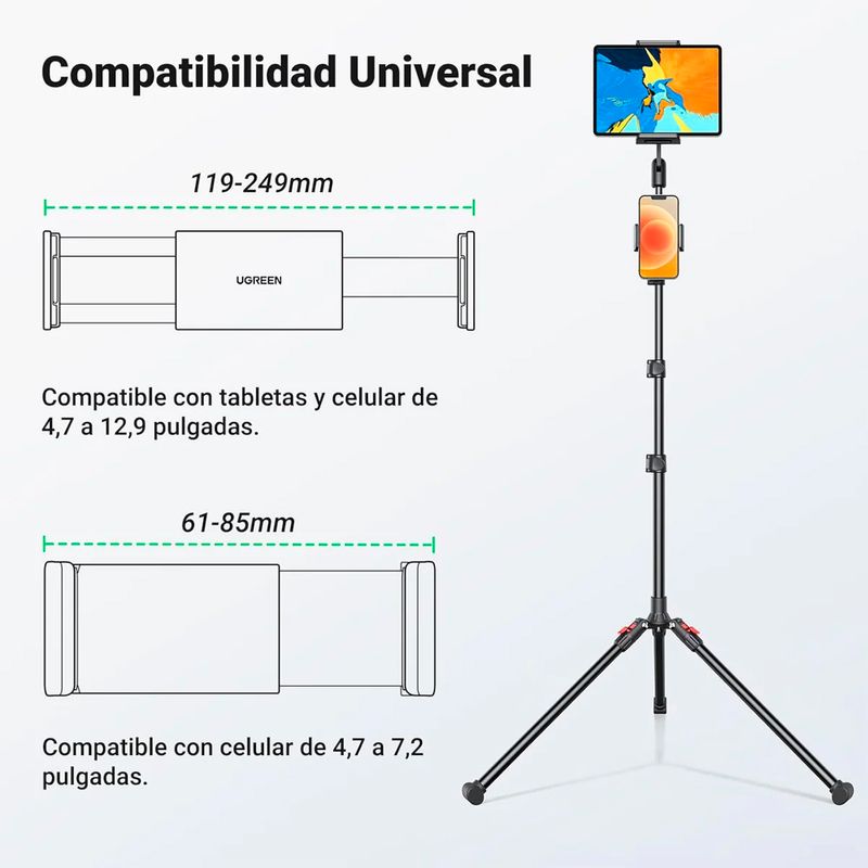 Soporte-Tripode-Dual-2-en-1-Ugreen-LP585-para-Tablet-iPad-Smartphones