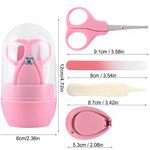 Kit-de-Higiene-para-Bebes-Cortauñas-4-piezas-Rosado-K04