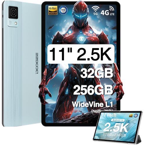 Tablet DOOGEE T30 Ultra 11" 2.5K 32GB+256GB Helio G99 Android 13 - Color azul - Con detalles en la p