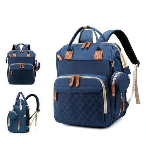 Mochila Pañalera Multifuncional para Bebé Azul