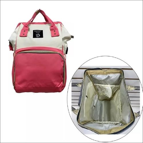 Mochila Pañalera Multifuncional para Bebés - Coral