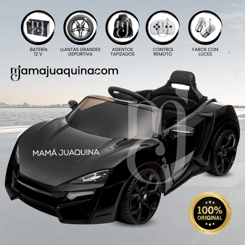 Carro-a-Bateria-Infantil-«MURCIELAGO»-Licensed-Negro