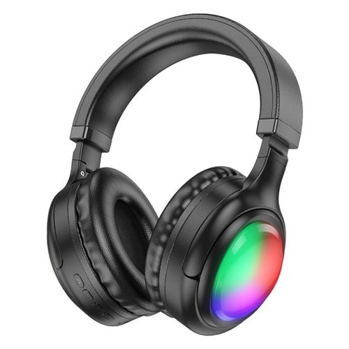 AURICULARES INALAMBRICOS HOCO W48 BLACK AUDIFONOS BLUETOOTH RGB CON MICROFONO