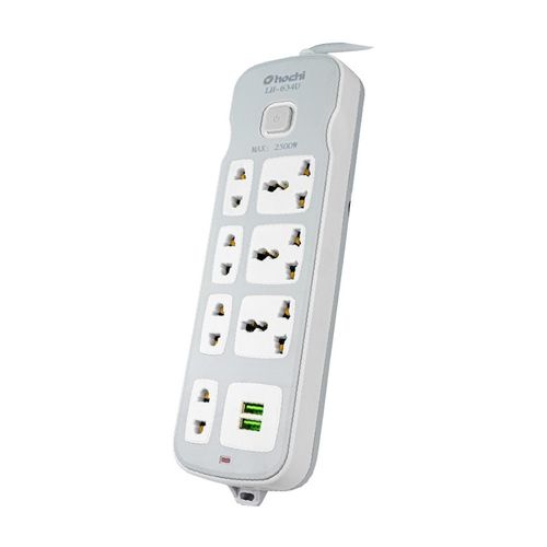 SUPRESOR DE PICOS HOCHI LH-634U EXTENSION 7 TOMAS UNIVERSALES 2 USB-A