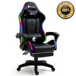 Silla-Gamer-Ergonomica-Dreizt-Shine-RGB-Series-Negro-Luces-con-Posapies-Reclinable