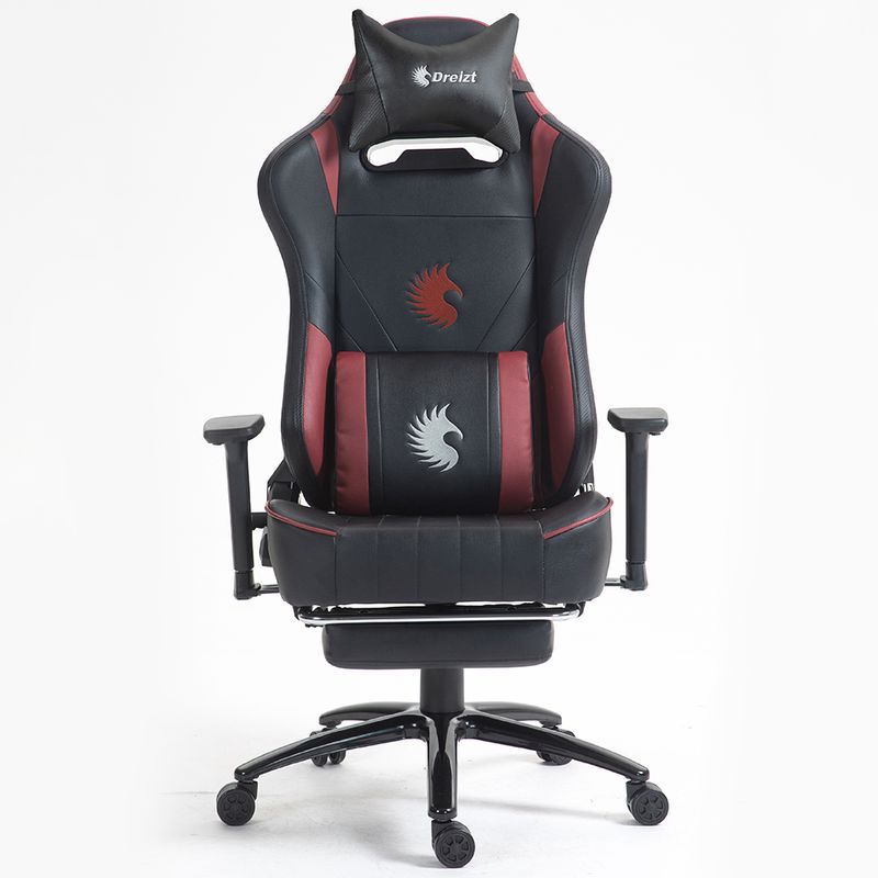 Silla-Gamer-Dreizt-Heroes-Series-Rojo-Dark-Premium-Alta-Calidad-Reclinable-con-Posapies-Gas-Lift-Clase-4
