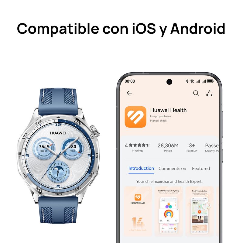 Smartwatch-Huawei-Watch-GT-5-Azul-Oceano-46mm---Garantia-de-2-años