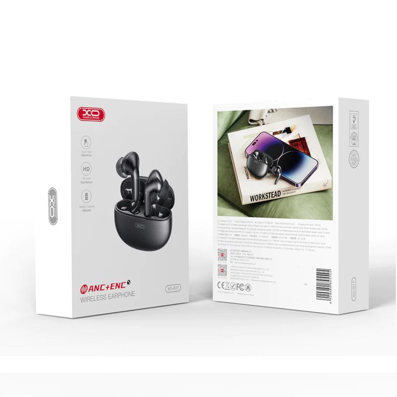 AURICULARES-ANC-ENC-INALAMBRICOS-XO-G17-WIRELESS-EARPHONE-AUDIFONOS-BLUETOOTH-BLACK