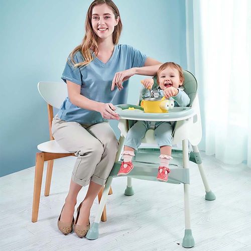 SILLA DE COMER BABYKISS PLEGABLE VERDE