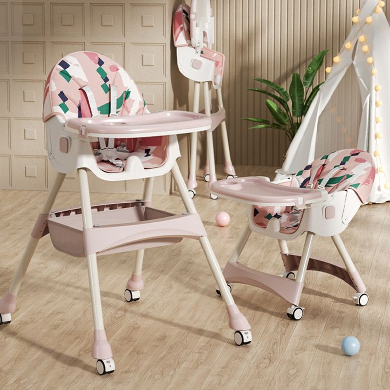 SILLA-DE-COMER-BABYKISS-PLEGABLE-COLORS-ROSA
