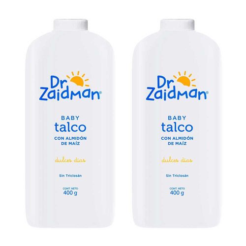 Pack Talco para Bebé DR ZAIDMAN Frasco 400g x 4un
