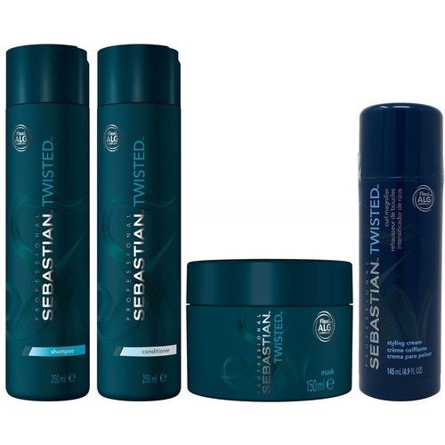 Shampoo 250ml + Acondicionador + Mascarilla + Crema Sebastian Twisted