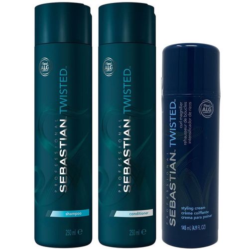 Shampoo para Rizos 250ml + Acondicionador + Crema Sebastian Twisted