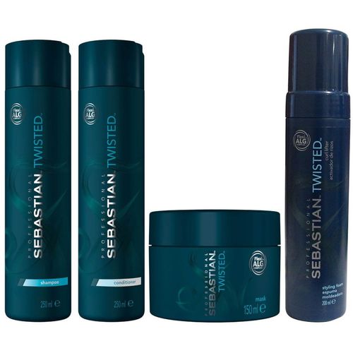 Shampoo 250ml + Acondicionador + Mascarilla + Mousse Sebastian Twisted