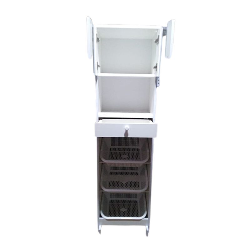 Verdulero-Alacena-Mueble-De-Cocina-con-Canasta-Gabinete-y-cajon-en-Blanco