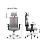 Silla-de-oficina-Dallas-Grey-Ejecutiva-Ergonomica