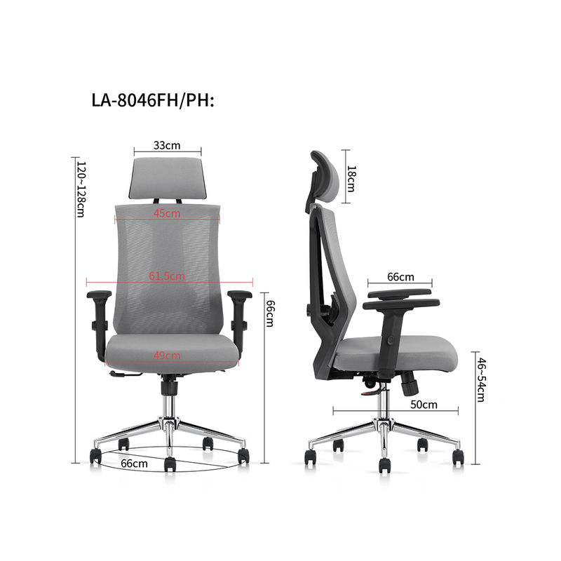 Silla-de-oficina-Dallas-Grey-Ejecutiva-Ergonomica