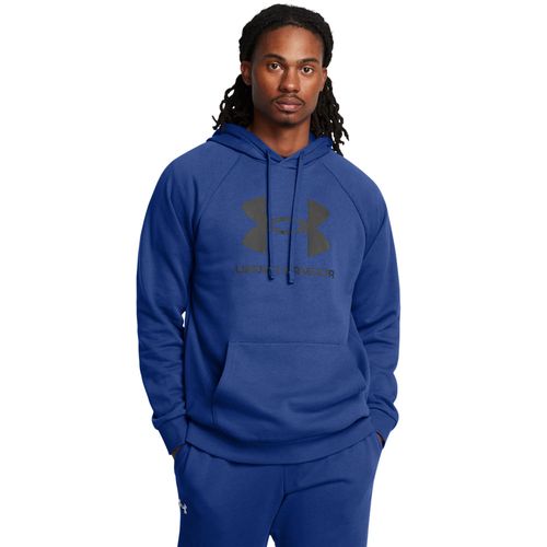 Polera Deportiva Under Armour Para Hombre Hoodie 1379758-432 Ua Rival Fleece Logo  Azul