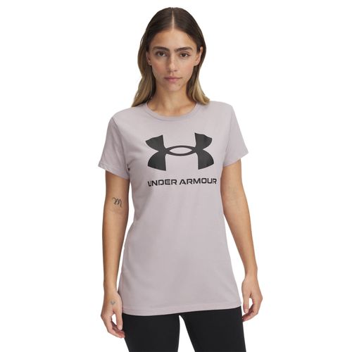 Polo Deportivo Under Armour Mujer Mc Ua Logo Ss 1356305-009 Plomo