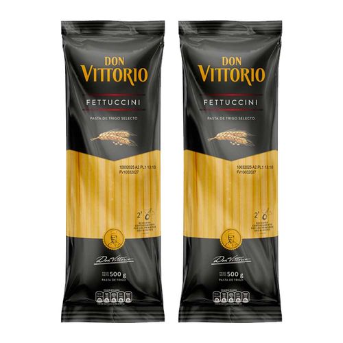 Pack Fideos Fetuccini DON VITTORIO Bolsa 500g x 2un